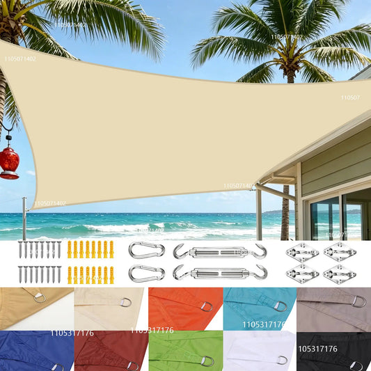 Oxford Sun Shade Sail | Waterproof Anti Uv | 3x3m And 4x5m Sizes