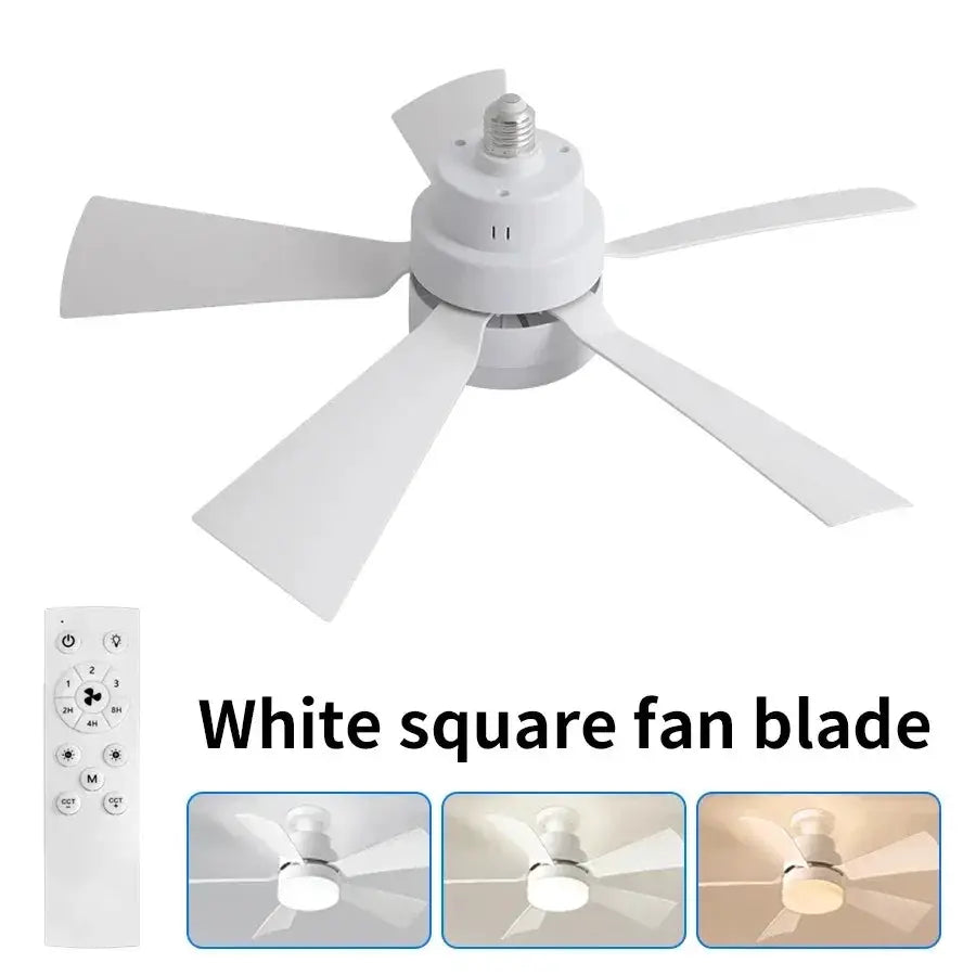 LED Ceiling Fan Light | E27 Socket | Remote Control | 3 Speed Dimmable