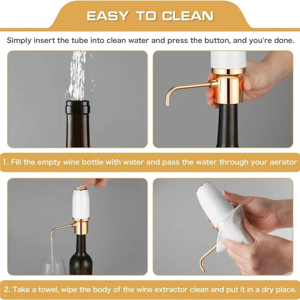 USB Rechargeable Automatic Wine Aerator Pourer Portable Electric Red Wine Decanter Dispenser for Business Family Father's Day from PriceLows™