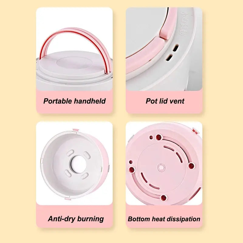 2024 Upgraded Fast Heating Electric Lunch Box Small Multi-functional Insulated Rice Cooker Steamer Portable Electric Lunch Box from PriceLows™