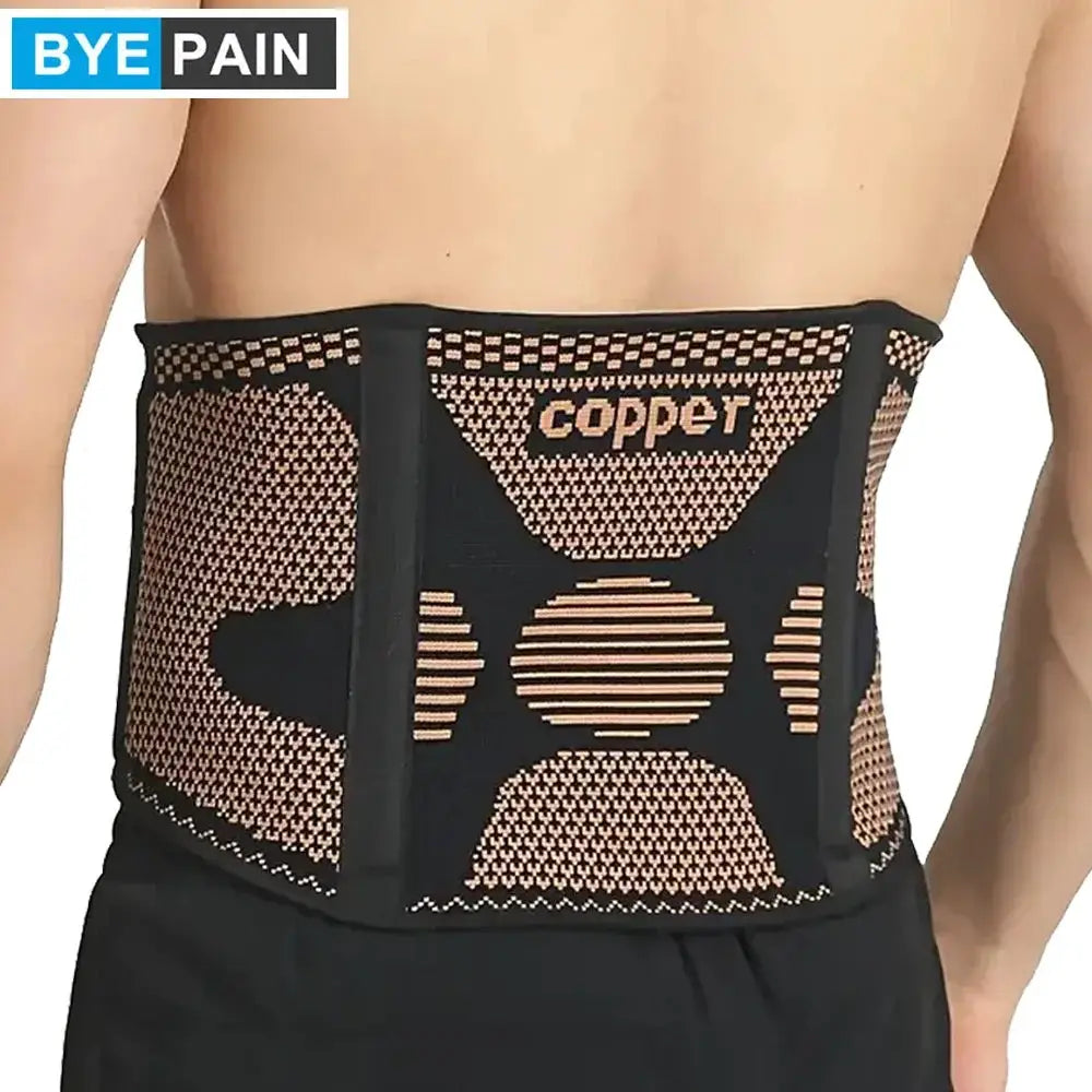 Lower Back Support Brace | Copper Infused | Flexible Compression | Men Women