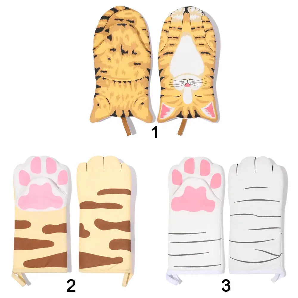 Oven Mitts | Non-Slip | Insulated Cotton | 30 x 13 cm
