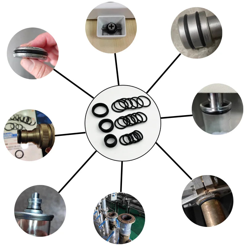 O Ring Oring Rubber Gaskets Seal Ring Nitrile Rubber waterproof High Pressure O-Ring NBR Sealing Elastic Band O Rubber Ring Set from PriceLows™
