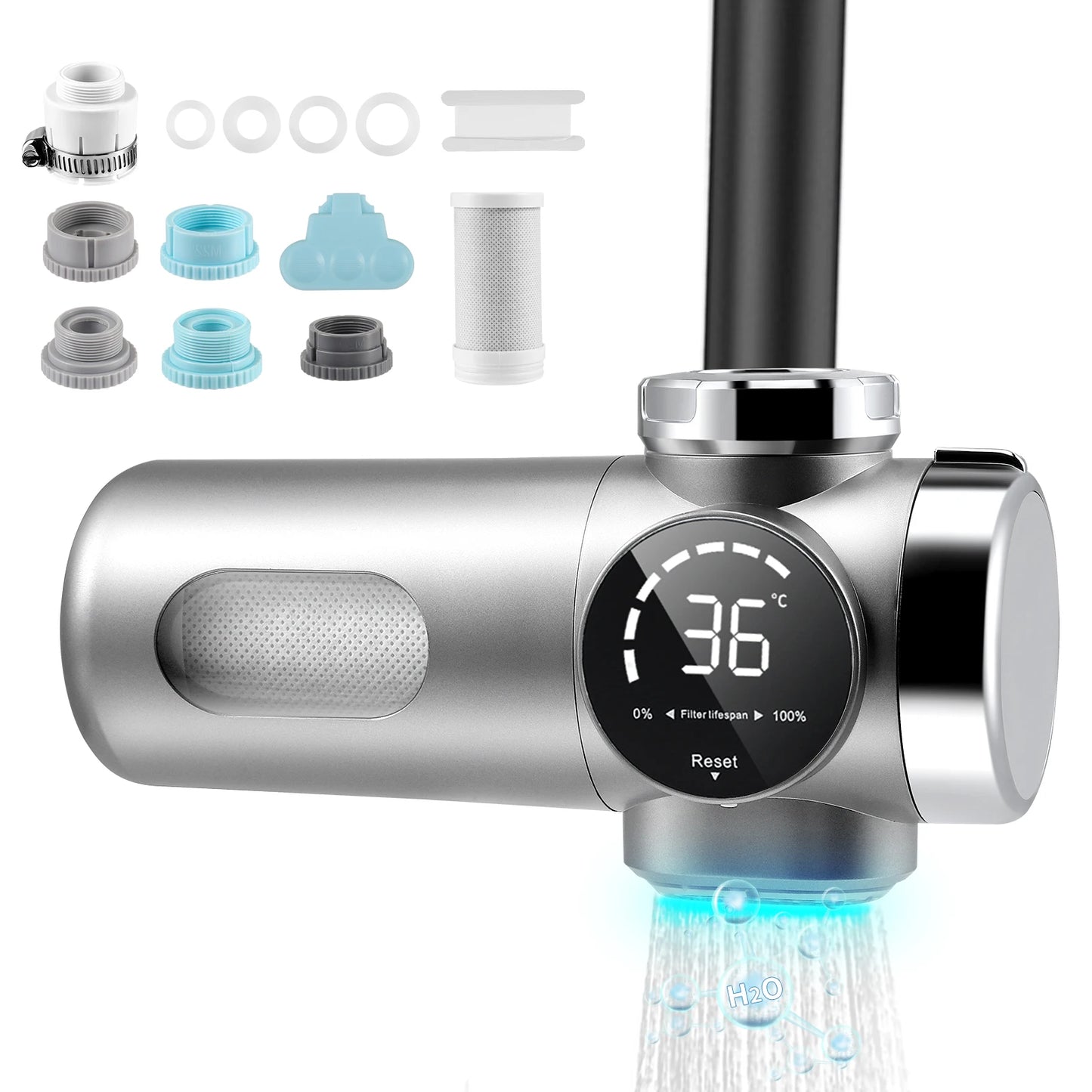 Water Filter Tap | LED Display | Removes Chlorine And Heavy Metals | Blue Light