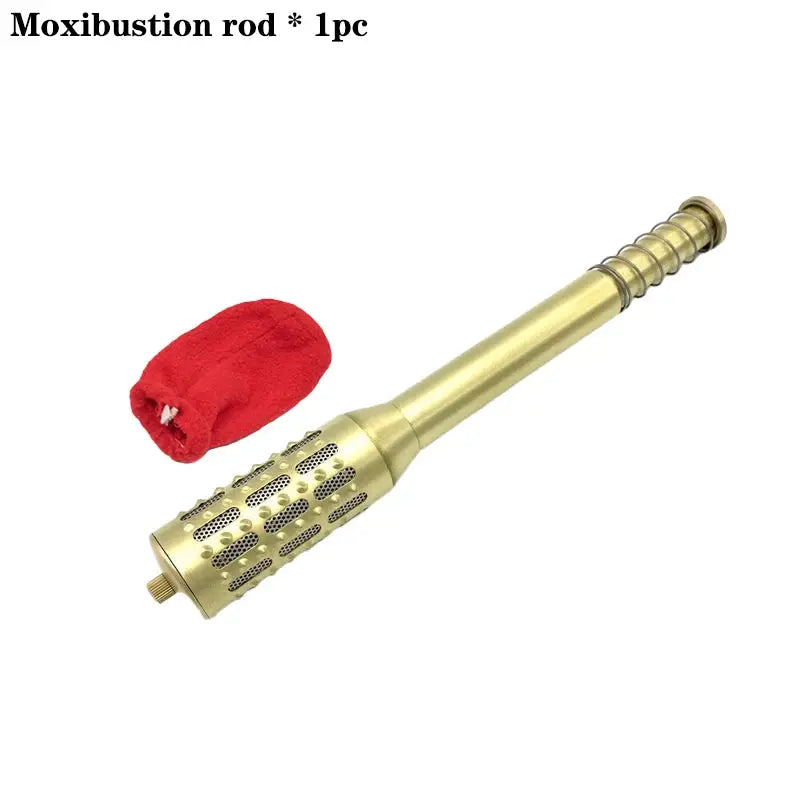 Brass Moxibustion Rod | Rotable Body Massager | Skin Tightening Meridian Tool
