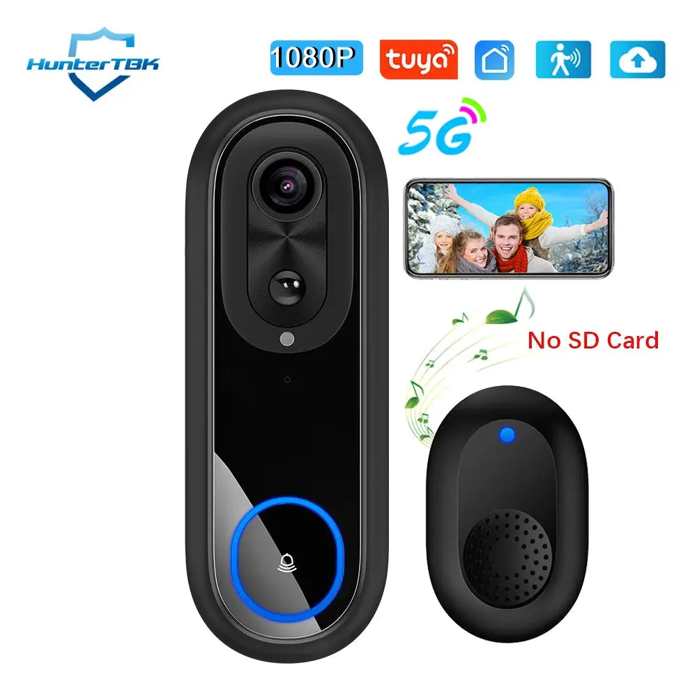 Smart Video Doorbell | 1080P WiFi Camera | Two Way Audio | 7000mAh Battery