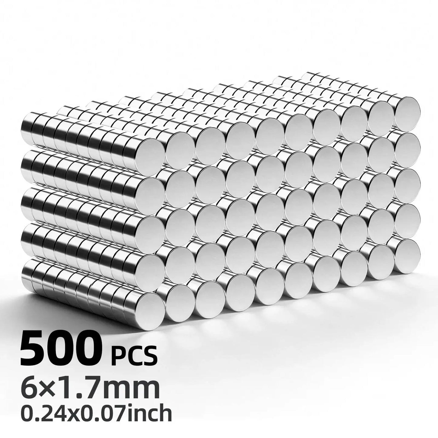 Round Carbon Steel Magnets | 6X2MM Dimensions | Flat Disc Shape