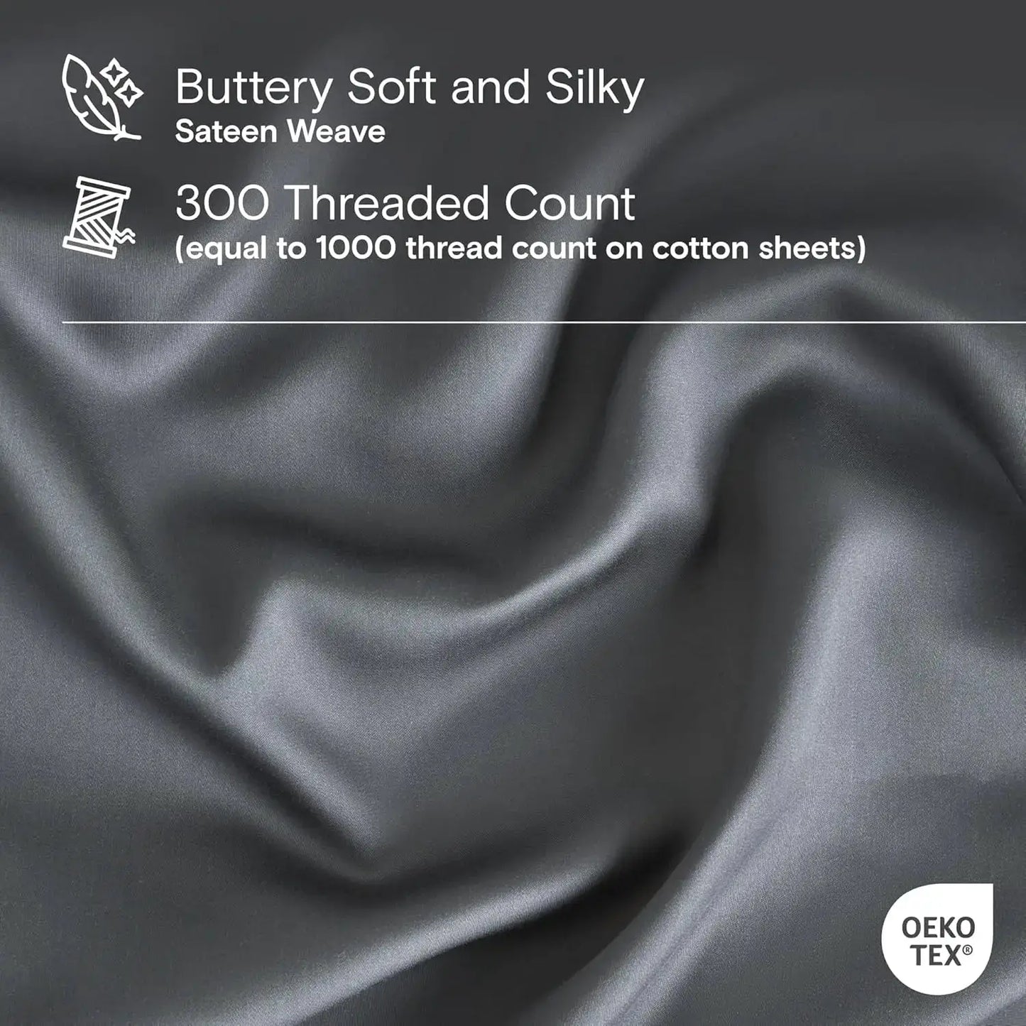 Bamboo Sheet Set, Buttery Soft Cooling Sheets with Deep Pockets, 3 Piece Bedding Set for Queen Size Mattress from PriceLows™