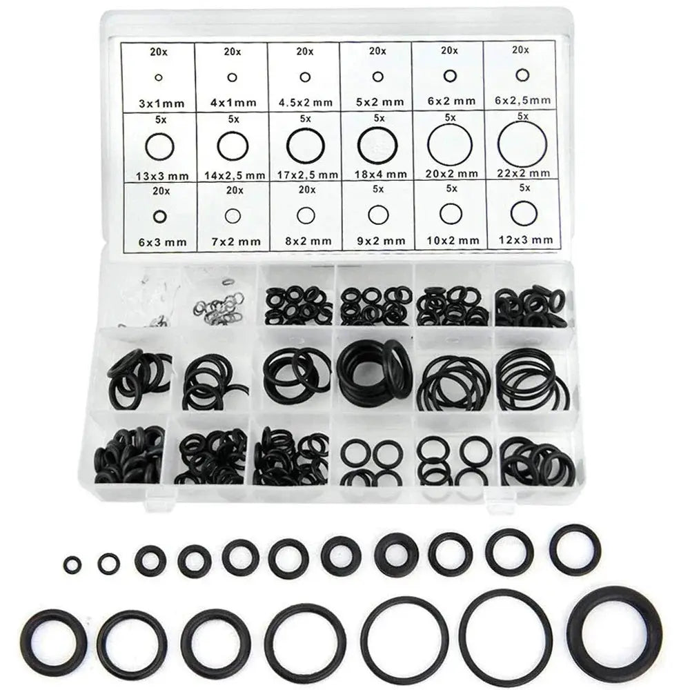 419/225PCS Set Universal O-Ring Assortment 32 Size Nitrile Rubber Ring Seal O Ring Gasket for Plumbing Automotive Faucet Repair from PriceLows™