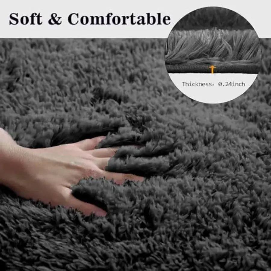Black Bathroom Rugs Sets 3Piece Bath Mat Solid Bath Rug Floor Mats Washable Shower Rug with U-Shaped Contour Rug Toilet Lid Cover from PriceLows™