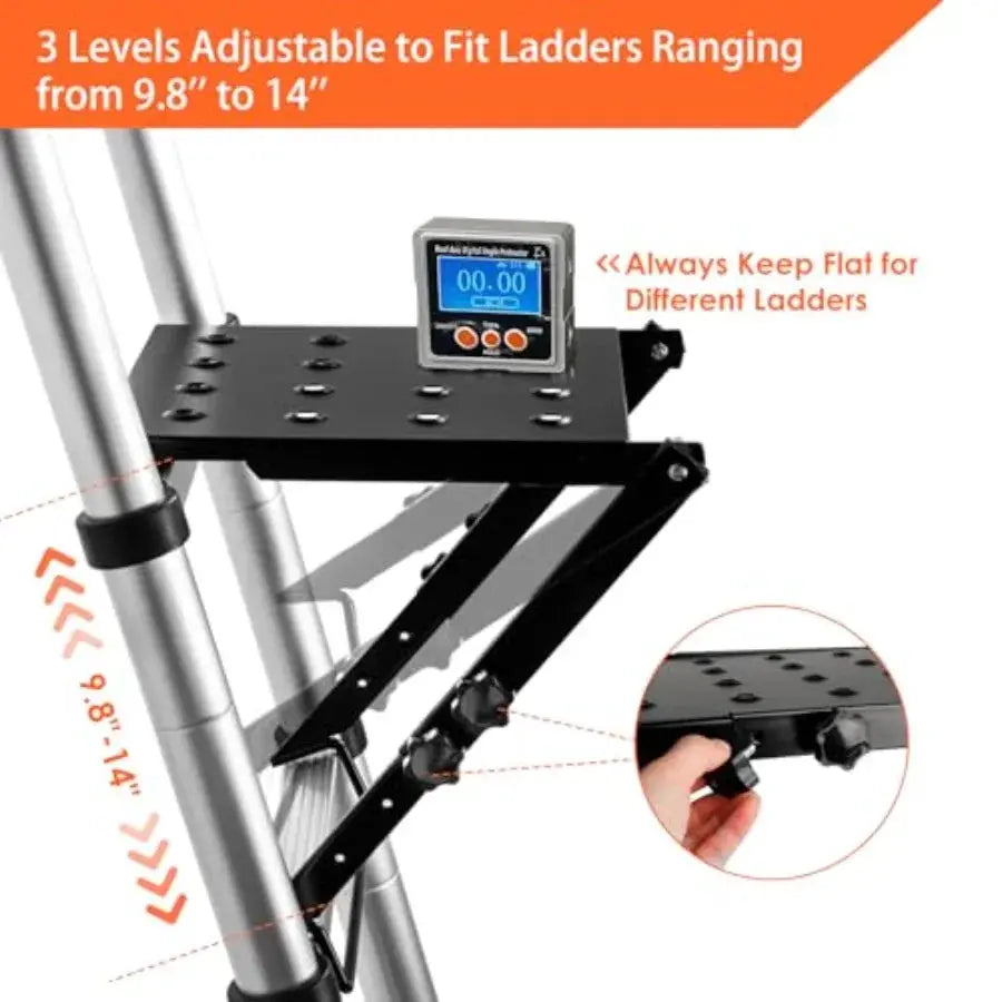 Ladder Platform, 3-Level Adjustable Ladder Step and Work Platform, 400 lbs Extreme Heavy Duty Standing Scaffold, ProGrade Exten from PriceLows™