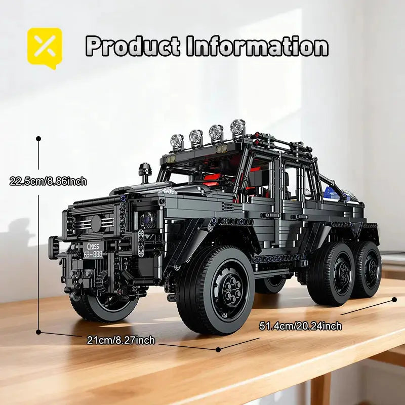 Building Block Kit | 1:8 Scale Off Road Pickup | Technical Build | 3 Colors