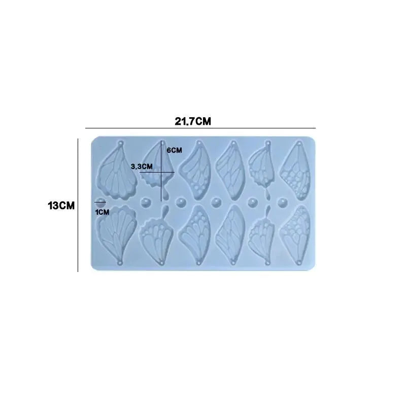 Silicone Resin Mold | Butterfly Wing Design | 3 Sizes | Earring Casting Tool