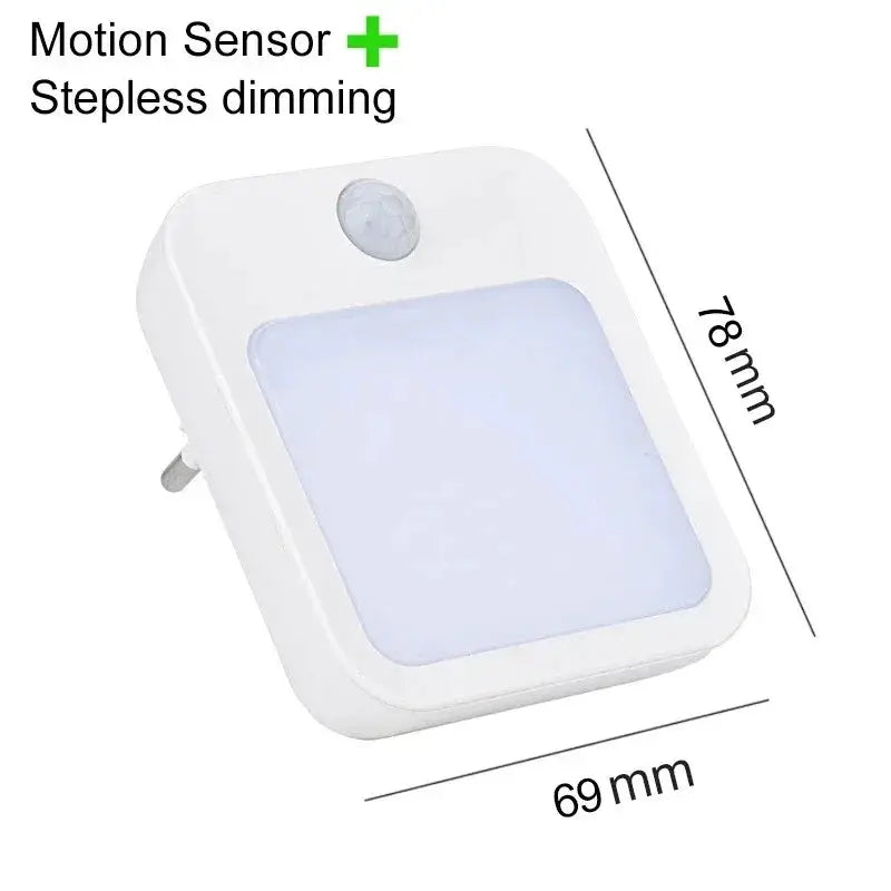 Night Light Motion Sensor With LED Light EU/US Plug Lamps Children'S Night Light Wireless Night Lamp For Bedside Table Bedroom portable night light, night light from PriceLows™