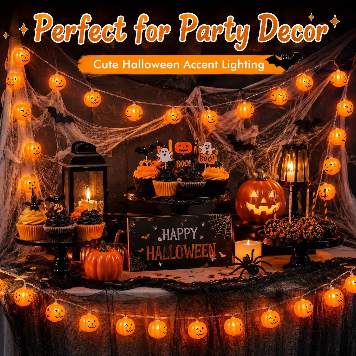 Halloween String Lights | 20 LED | Warm White | 10 Feet