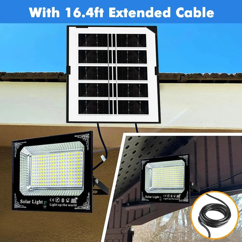 300W Outdoor Solar Flood Light Patio Light Garage Light Remote Control Indicator Light IP67 For Outdoor Patio Garden Billboards from PriceLows™