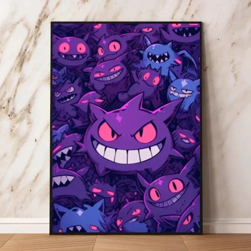 Cartoon Anime Pokemon Gengar Character Poster Print Kids Room Bedroom Decoration Painting Children's Holiday Gifts Classic from PriceLows™