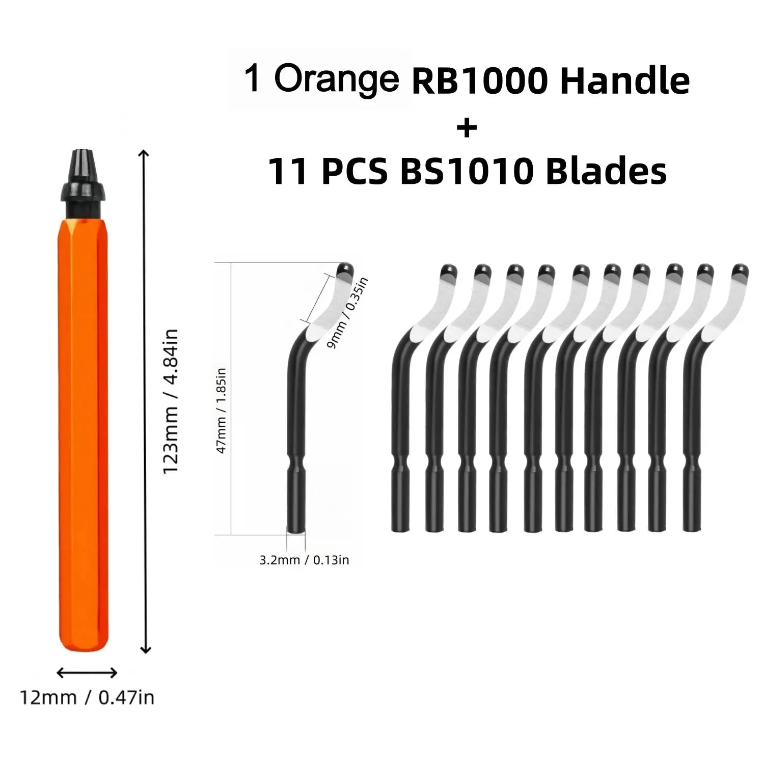 Metal RB1000 Repair Deburring Tool Kit Bit Rotary Deburr Blades Remover Deburring Tool Set for Wood Plastic from PriceLows™