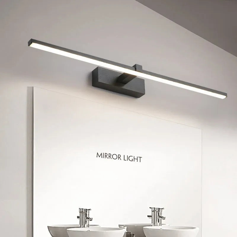 LED Mirror Lights | Wall Mounted Bath Lamp | Waterproof Iron | Black White