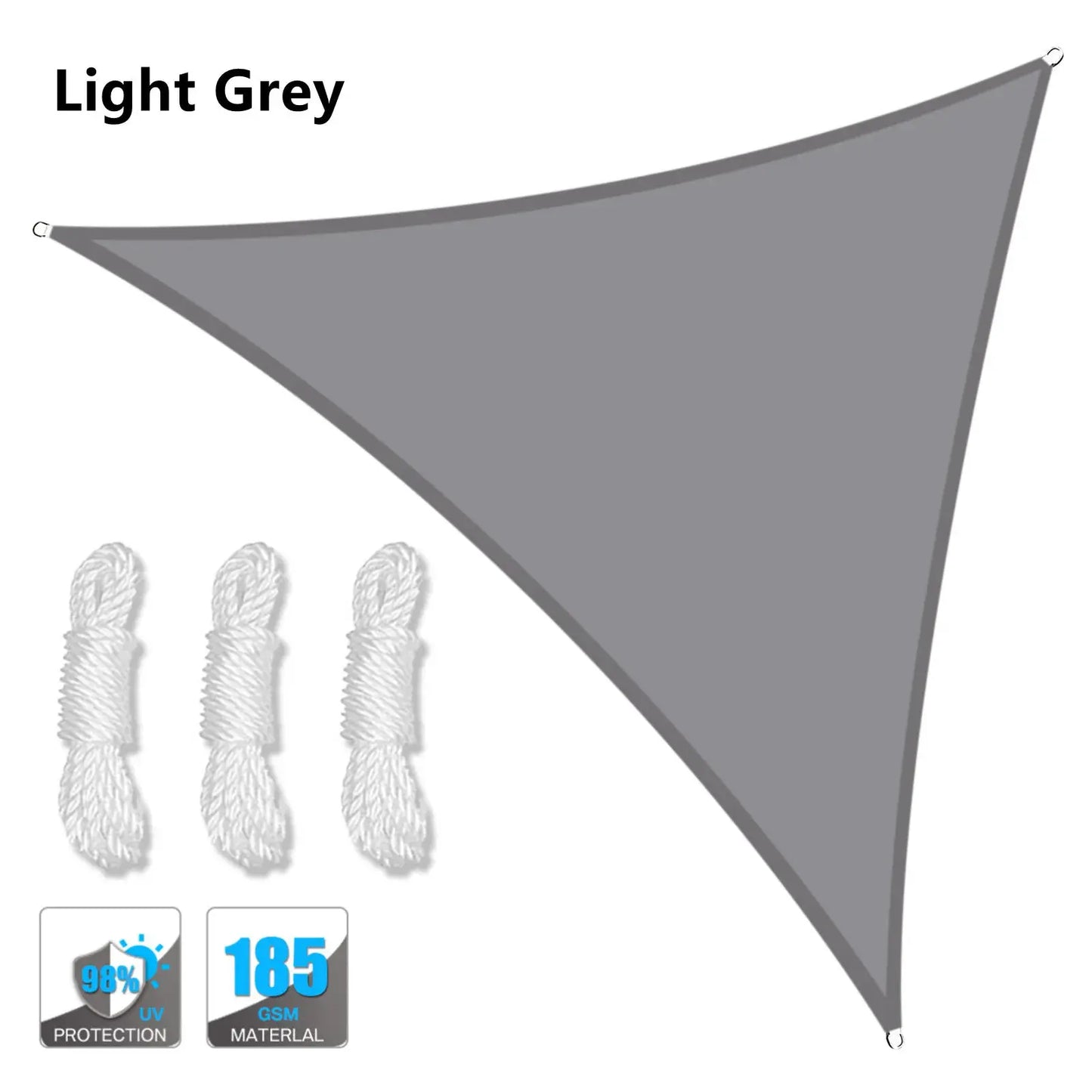 5x5x5/2x2x2M Waterproof Sun Shelter Triangle Sunshade Protection Outdoor Canopy Garden Patio Pool Shade Sail Awning Shade Cloth from PriceLows™