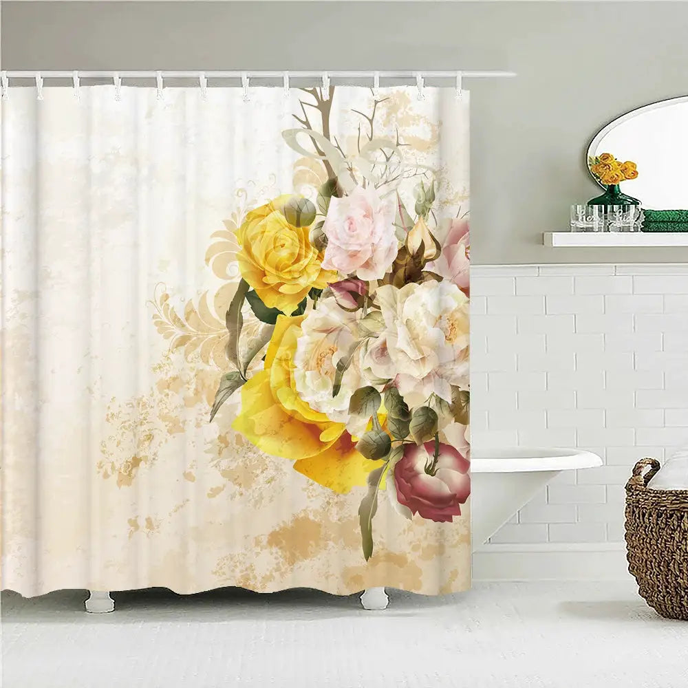 Tropical Leaves Palm Tree Bird Animals Pattern Shower Curtains Bathroom Curtain Waterproof Frabic Bath Bathroom Curtains from PriceLows™