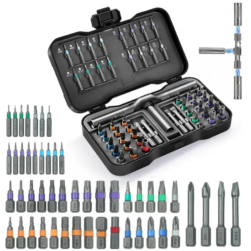 50-in-1 Magnetic Ratchet Screwdriver Set, DIY Ratchet Handle Detachable Multi-functional Tool Set, Portable Repair Tool Set. from PriceLows™