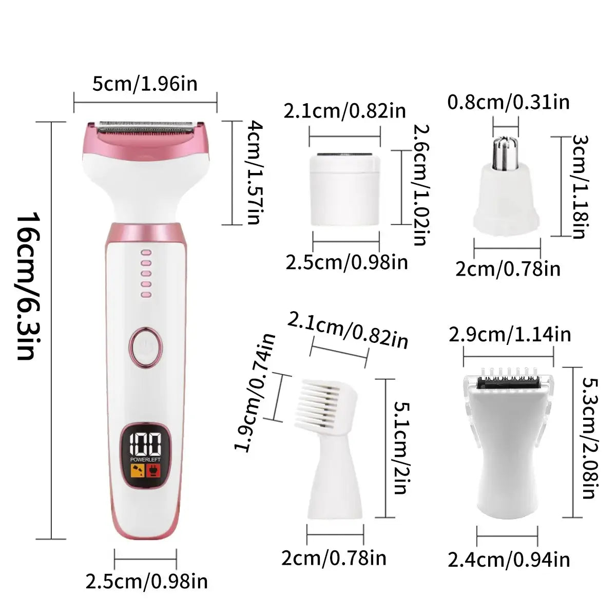 SoftAura Cordless Electric Shaver For Women Painless Body Hair Removal