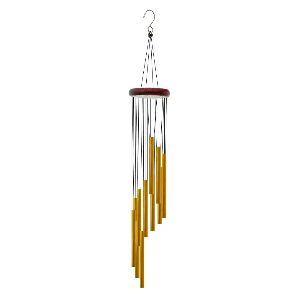 1Piece 12-Tube Aluminum Alloy Wind Chimes Set with Hook Gold/Silver Bells Outdoor Home Wedding Party Memorial Decoration Gifts from PriceLows™