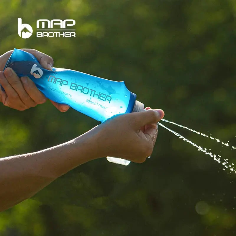 Map Brother 250ml 500ml Soft Flask Folding Collapsible Water Bottle TPU Free for Off Road Running Hydration Pack Waist Bag Vest from PriceLows™