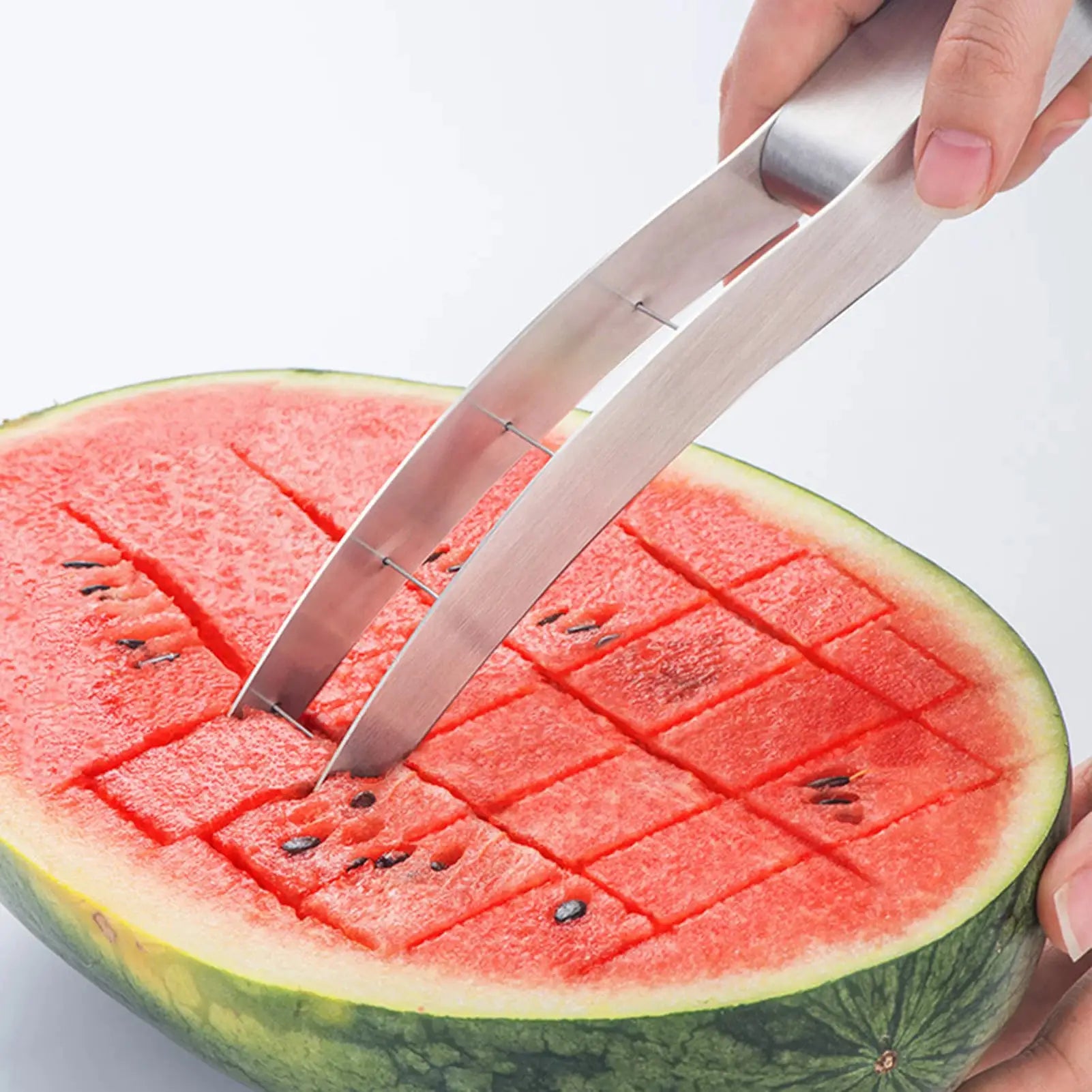 Stainless Steel Watermelon Slicer Cutter Tool for Quick Cube Cutting for Fruit Salad Outdoor Camping Kitchen Gadget from PriceLows™