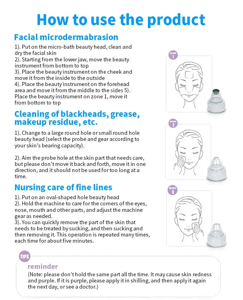 Blackhead remover beauty instrument electric cleanser facial pore cleaner blackhead remover from PriceLows™