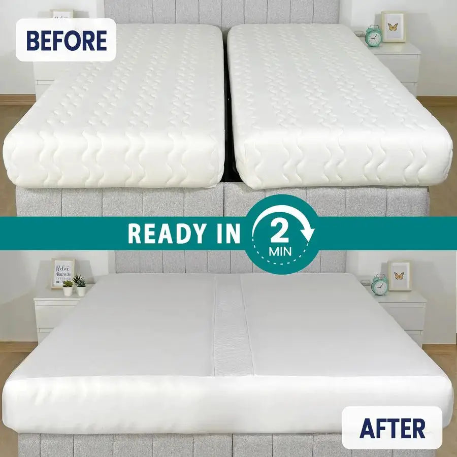 Fitted Sheet Attached Bed Bridge Twin XL to King Converter Kit with Sheet Strap Set Split King Gap Filler for Adjustable Bed Whi from PriceLows™