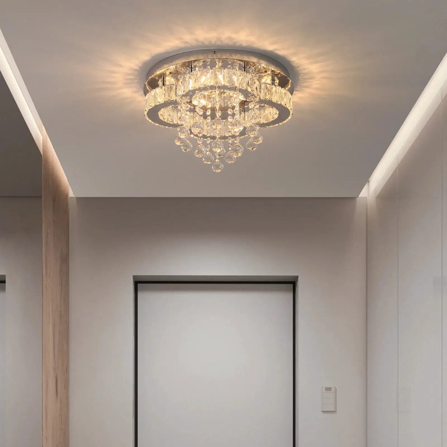 VETRULUS Crystal Chandelier Luxury Pendant Ceiling Lamp Living Room Bedroom Decorative Led Light Lighting Fixture Modern Home from PriceLows™