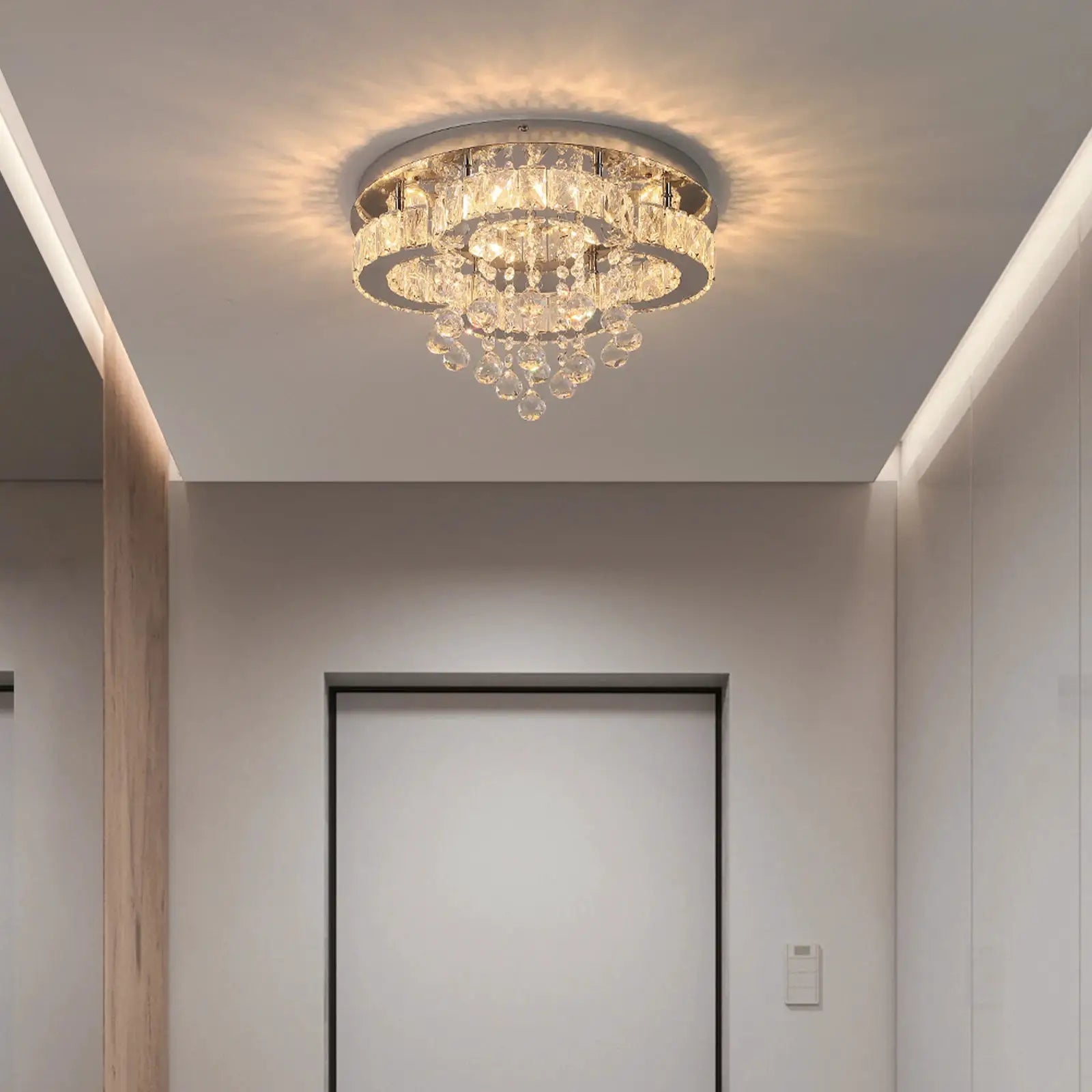 VETRULUS Crystal Chandelier Luxury Pendant Ceiling Lamp Living Room Bedroom Decorative Led Light Lighting Fixture Modern Home from PriceLows™