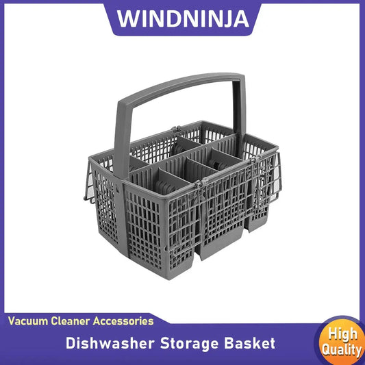 Dishwasher Cutlery Basket | Fits Bosch GE LG Maytag | Plastic Grey | 1 Pc