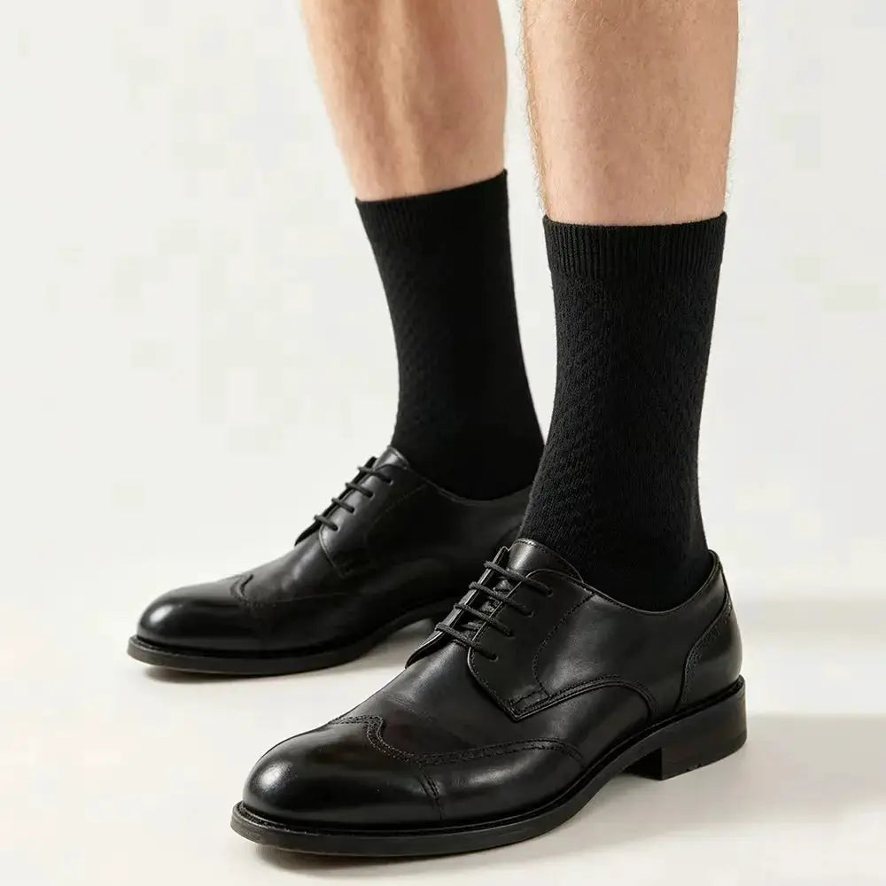 Men's Bamboo Socks | Cotton Blend | Crew | 5 Pairs