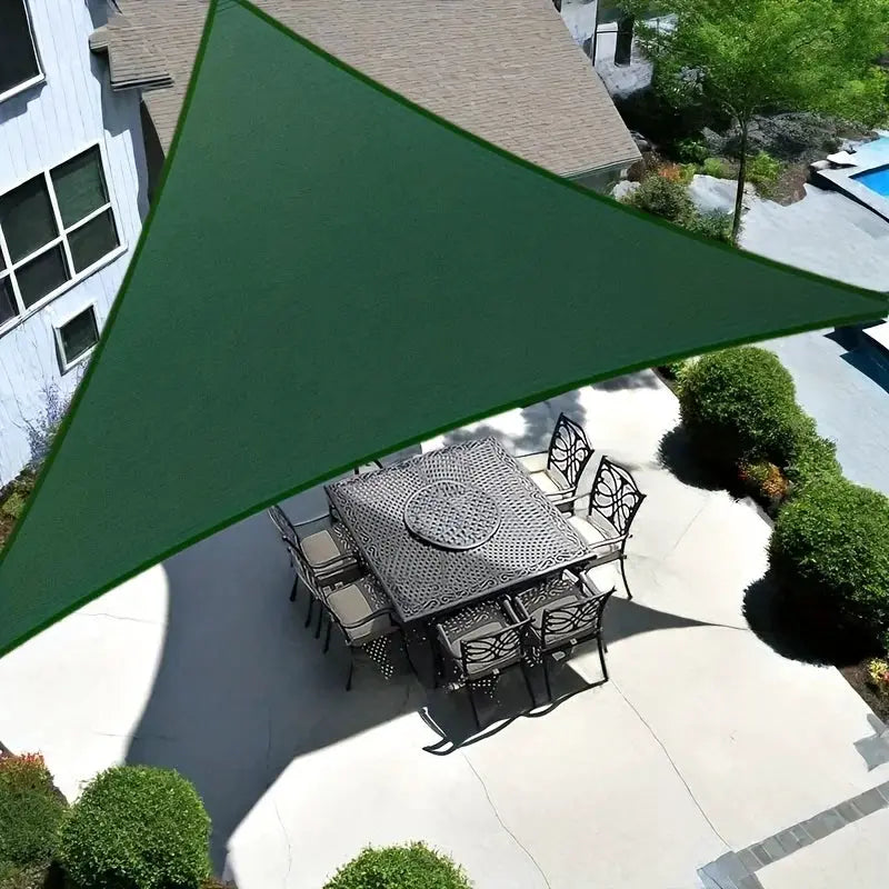 16' x 16' x 16' Sun Shade Sail Triangle Canopy, Permeable Shade Cloth Fabric Sunlight Block Patio Cover HDPE Deck Awning for Out from PriceLows™
