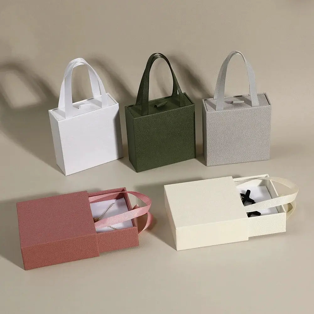 1PC Thick Kraft Paper Drawer Jewelry Box Portable Ring Necklace Bracelet Earrings Gift Display Case Packaging Boxes Cardboard from PriceLows™