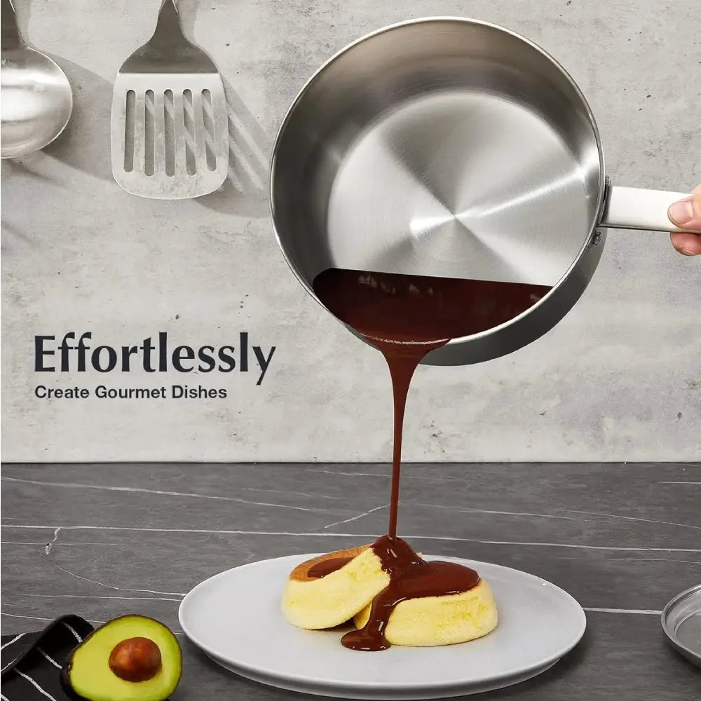 KOCH SYSTEME CS Stainless Steel Saucepan Set, 1QT & 2QT & 3QT Sauce Pan, Stainless Steel Pot Set 6 Piece, Induction Saucepans from PriceLows™
