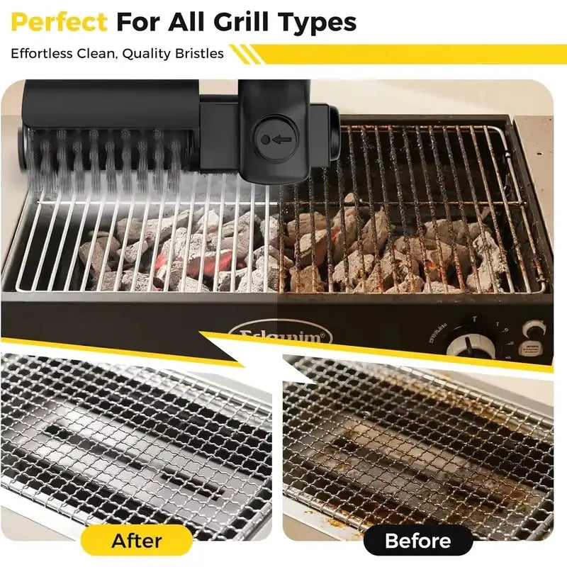 Cordless Electric BBQ Grill Brush | 2600mAh Battery | RPM 300/350/400 | IPX7