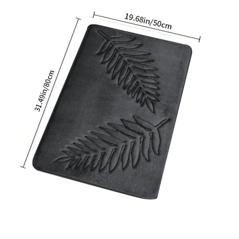 3 Piece Bathroom Mat Memory Foam Ultra Soft and Absorbent Leaf Bath Rugs Thick Washable For Bathroom Toilet Tub Mat Set from PriceLows™