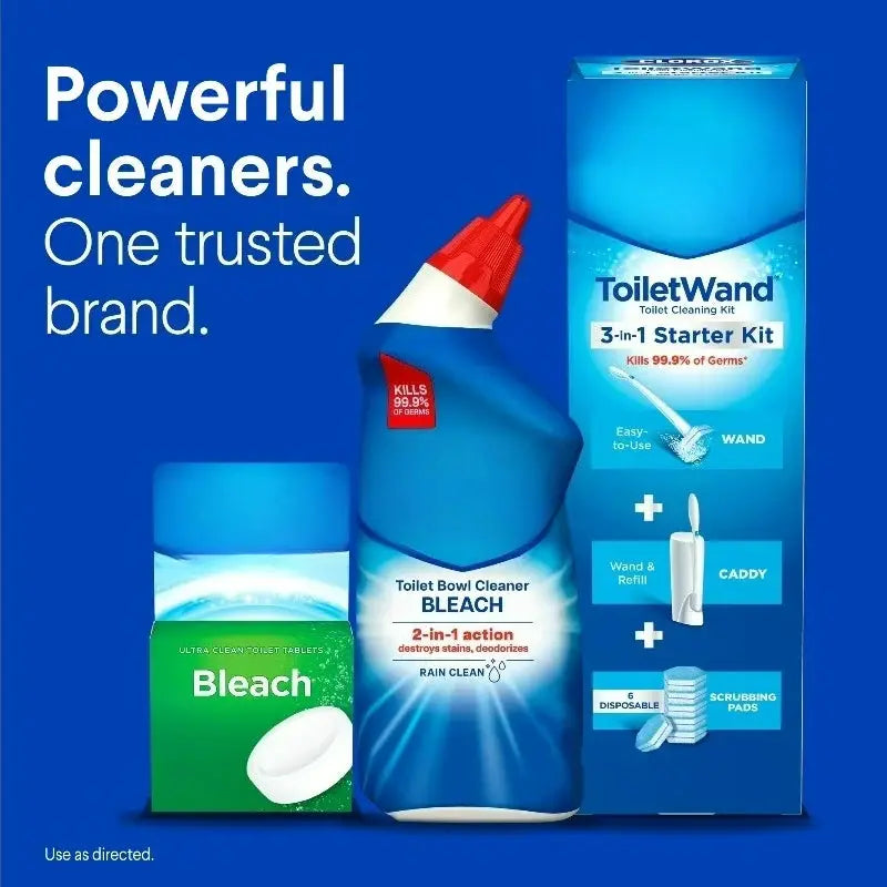 Toilet Bowl Cleaner | Bleach Powered | Rain Clean | 24 Fl Oz