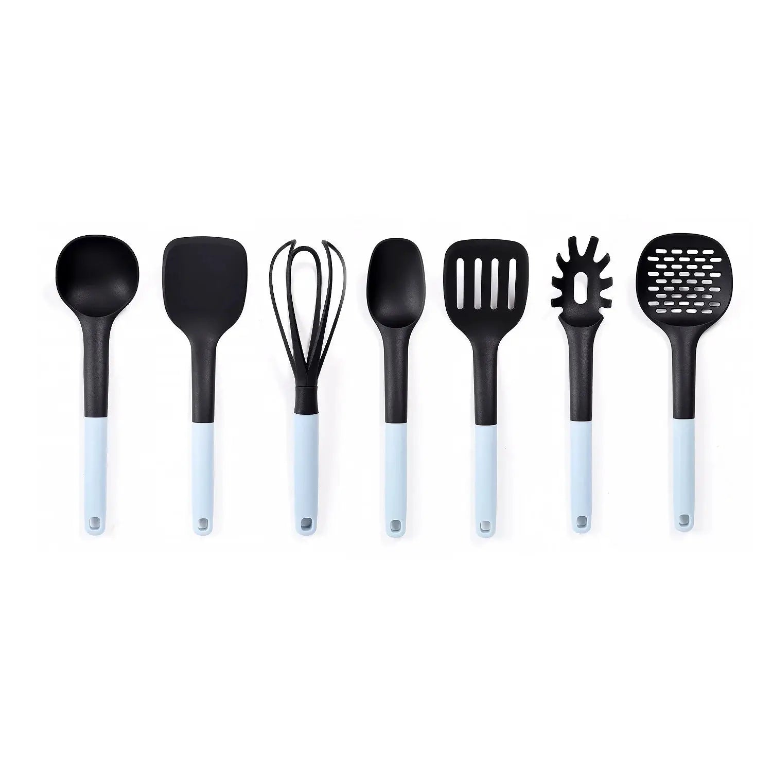7-Piece Silicone Kitchen Utensil Set Non-Stick Cooking Tools with Heat Resistant Beechwood Handle for Baking & Cooking Spatula from PriceLows™