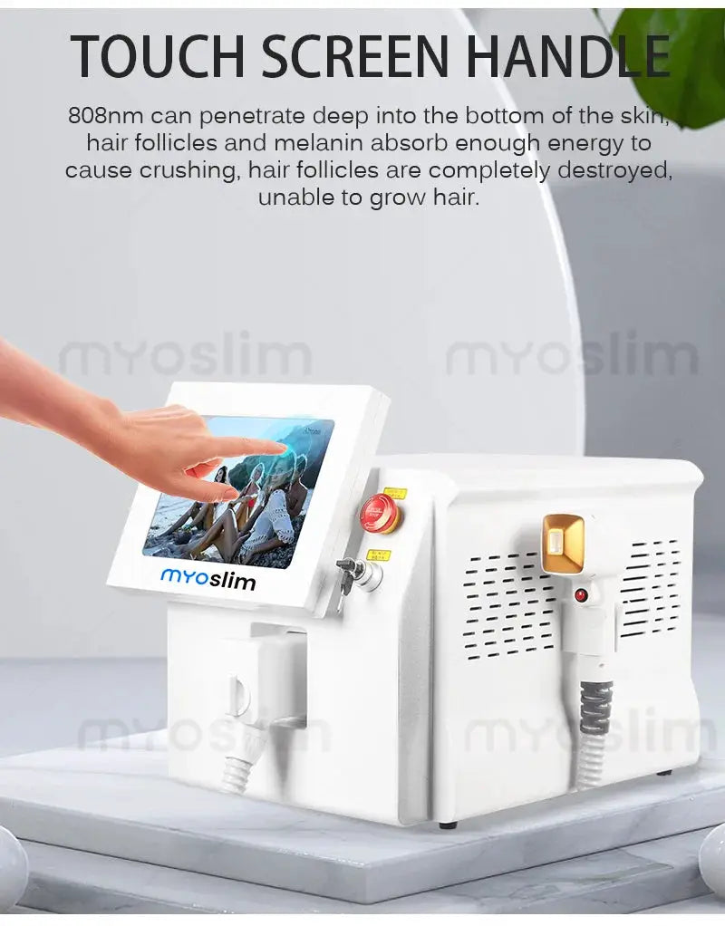 Myoslim Diode Hair Removal Laser | 5000W Power | 808Nm Wavelength | Platinum Ice Cool