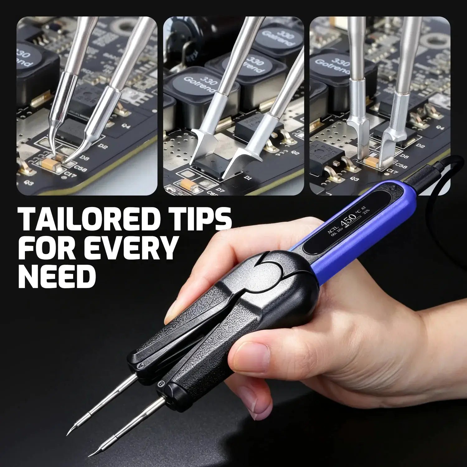 Portable Hot Tweezer Soldering Station 25W/60W Optional WEP 928D-IX Soldering Iron Kit For Precision DIY Hand Tool Support PD/QC from PriceLows™