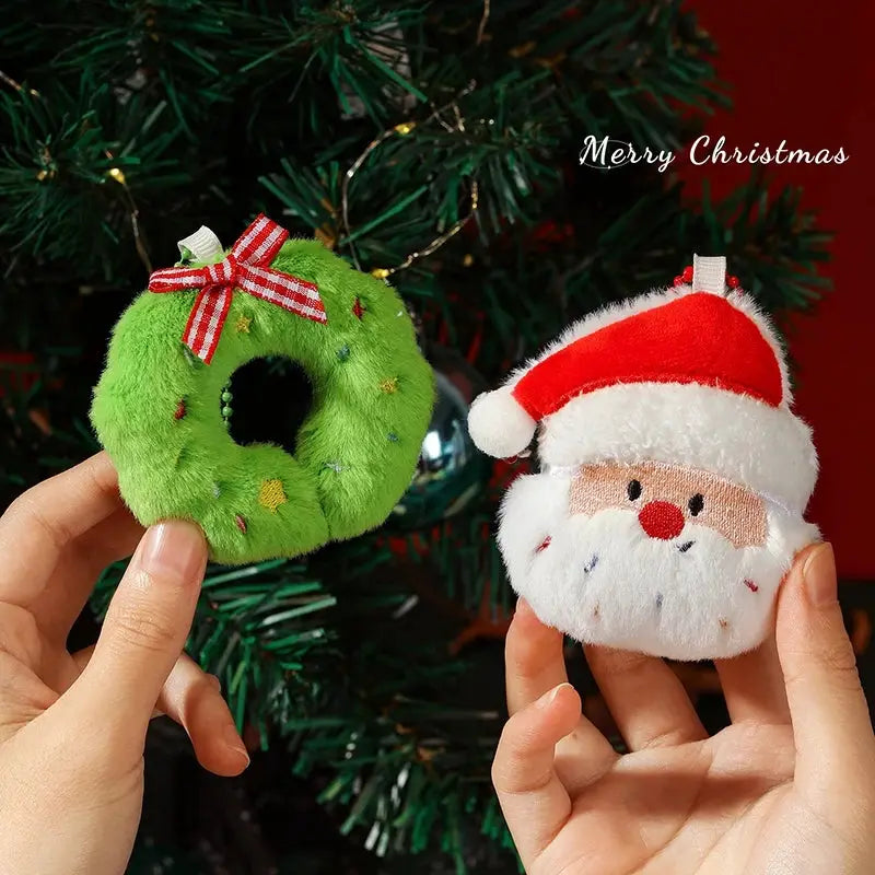 Hanging Plush Ornament | Santa Claus Snowman | Soft Touch Christmas Decoration