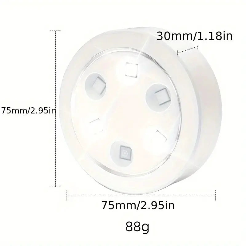 6-pack LED Cabinet Lights, Remote Control LED Push Light, 12 Color Modes, 1200 MAh Rechargeable Battery, For Hallway, Bathroom, from PriceLows™