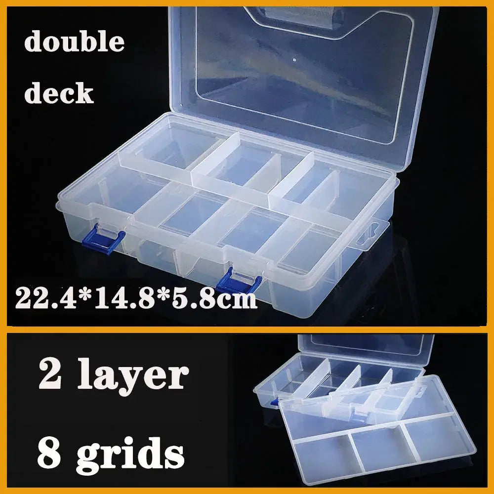 Transparent Plastic box Screw Compartment Box Jewelry Earring Display Case Container Clear Terminal Organizer Tool Storage boxes from PriceLows™