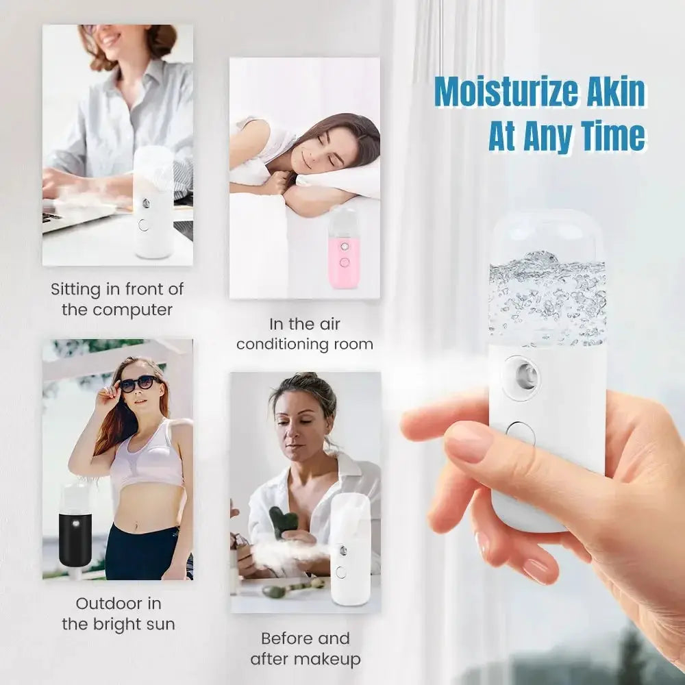 Nano Facial Steamer | Portable Hydrating Mist | Mini Face Sprayer