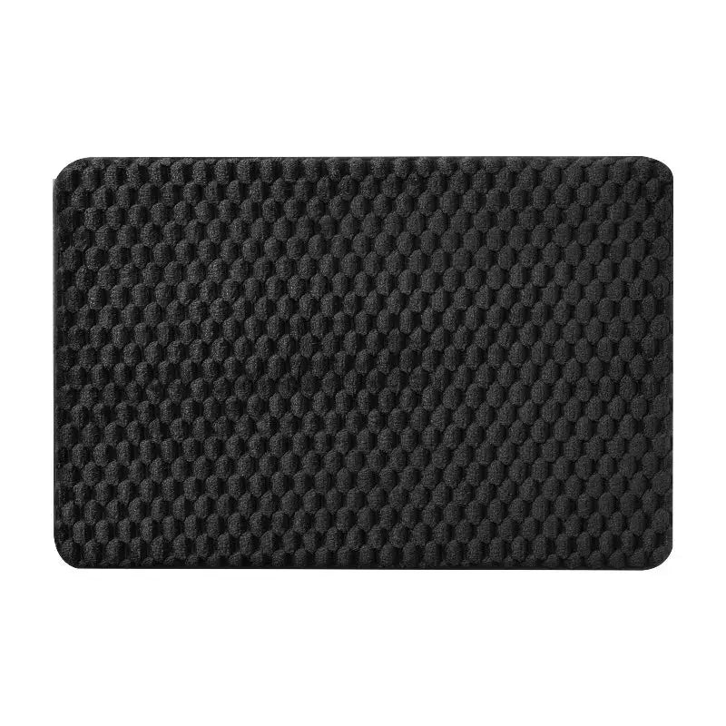 Black Tile Bubble Pattern 2-Piece Bath Rug Set from PriceLows™